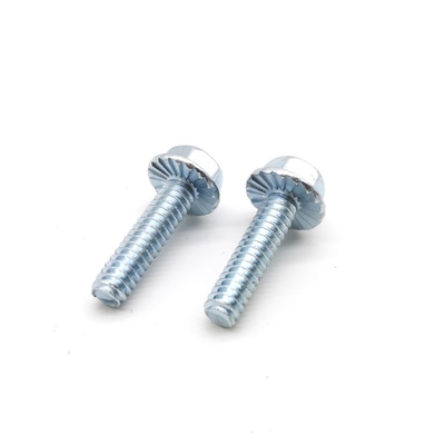 DIN 6921 Zinc Plated Bolts And Nuts Steel Hex Serrated Flanged Hex Head Screws Class 8.8