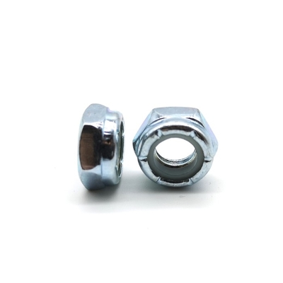 Gr.2 Nylon Insert Lock Nuts ASME B18 16.6 Zinc Plated C1018 Coarse