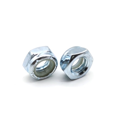 Gr.2 Nylon Insert Lock Nuts ASME B18 16.6 Zinc Plated C1018 Coarse